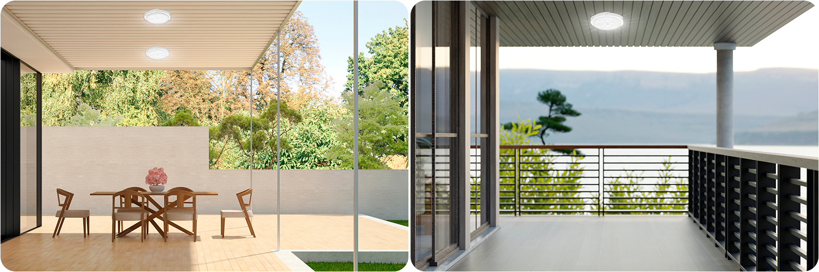 Lampa solarna plafon LED wodoodporna IP65 zewnętrzna Decorya DCS01 sufitowa naścienna