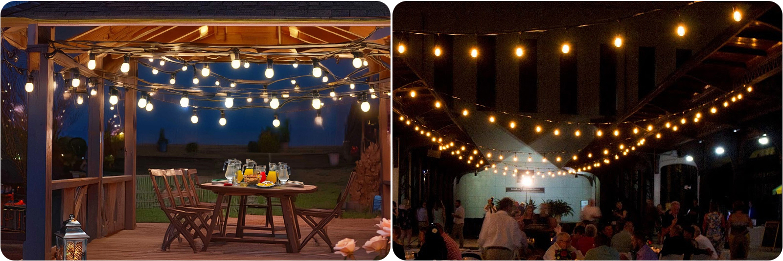 Girlanda solarna wodoodporna IP65 zewnętrzna z żarówkami E27 barwa ciepła