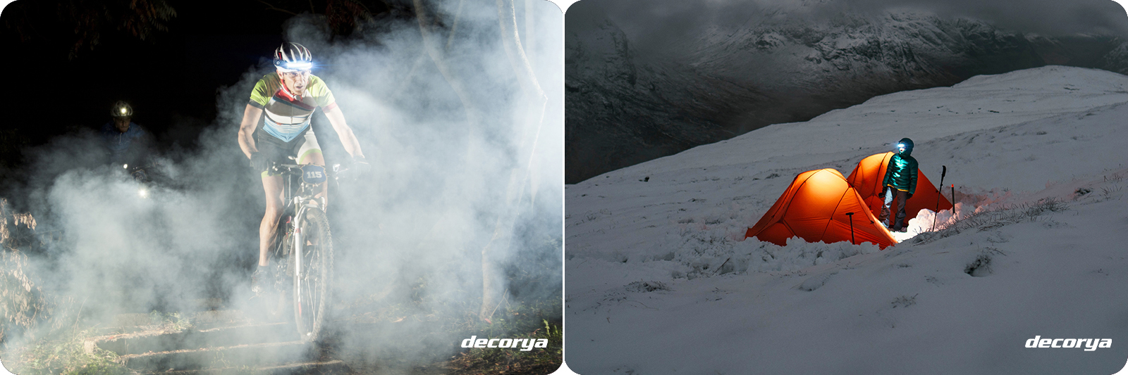 Latarka na głowę czołówka LED Decorya TripleFlex USBC wodoodporna z czujnikiem